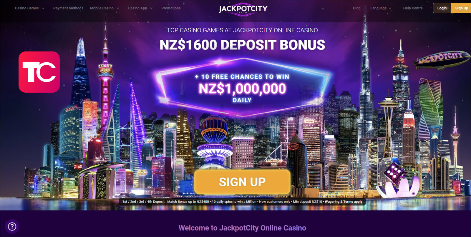 JackpotCity slots casino review topcasinos